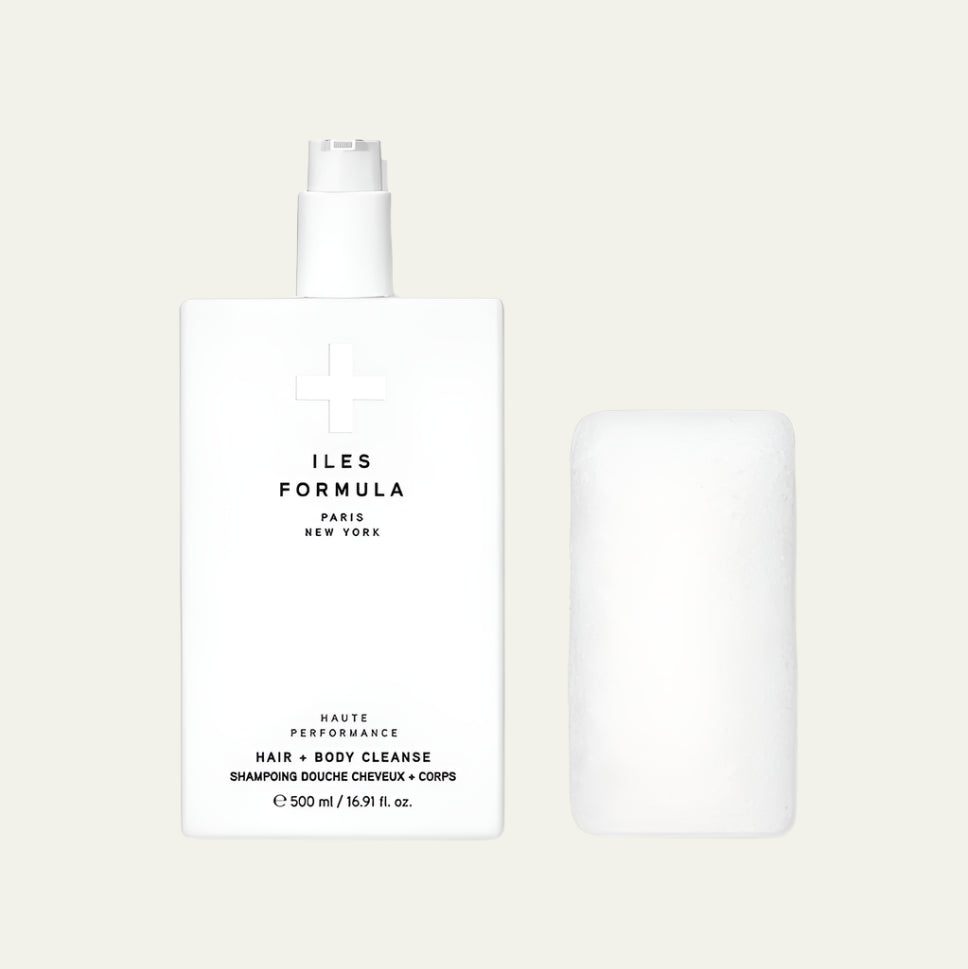 Nettoyant 2-en-1 cheveux & corps avec éponge naturelle